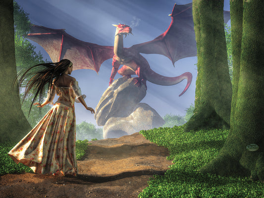 Facing The Red Dragon Canvas Art