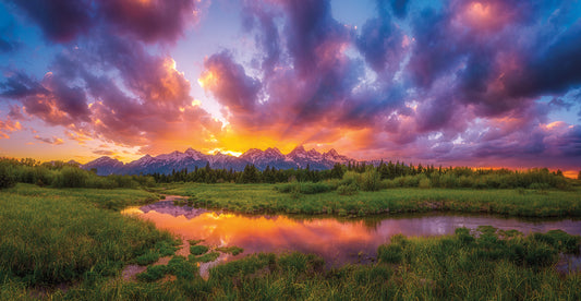 Grand Sunset in the Tetons Canvas Art