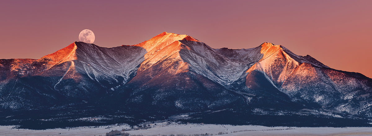 Mount Princeton Moonset at Sunrise