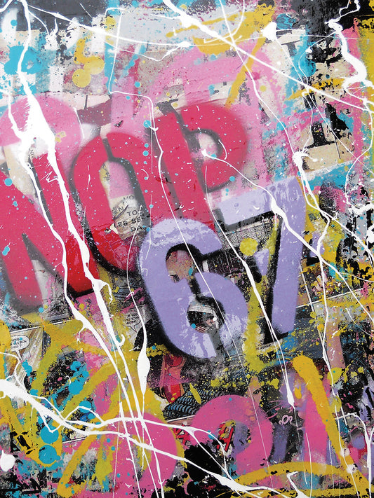 Graffiti Collage Poster -5 Canvas Art
