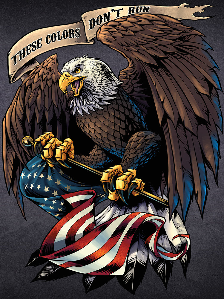 Eagle Holding Flag
