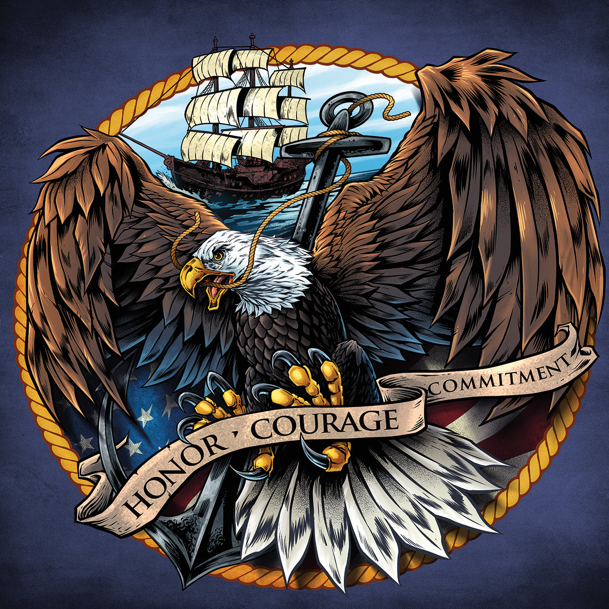 Navy Eagle Decal