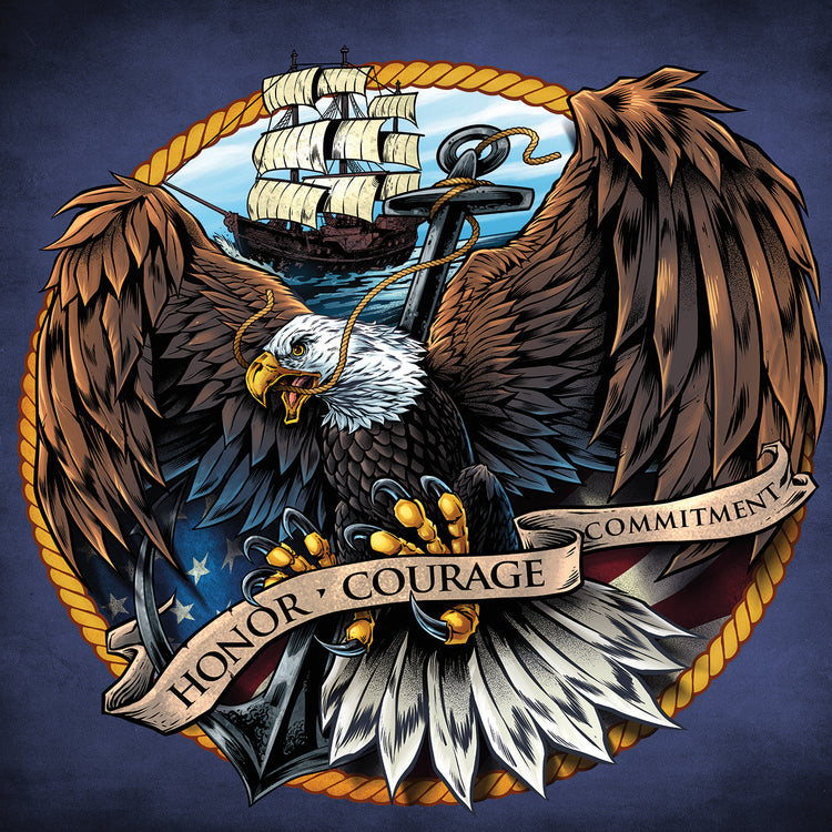 Navy Eagle Decal