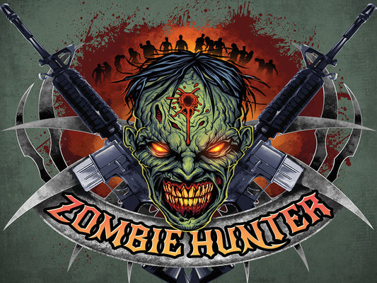 Zombie Hunter Logo Template