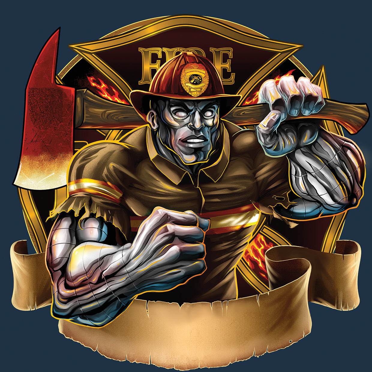 Metal Skin Fire-Fighter