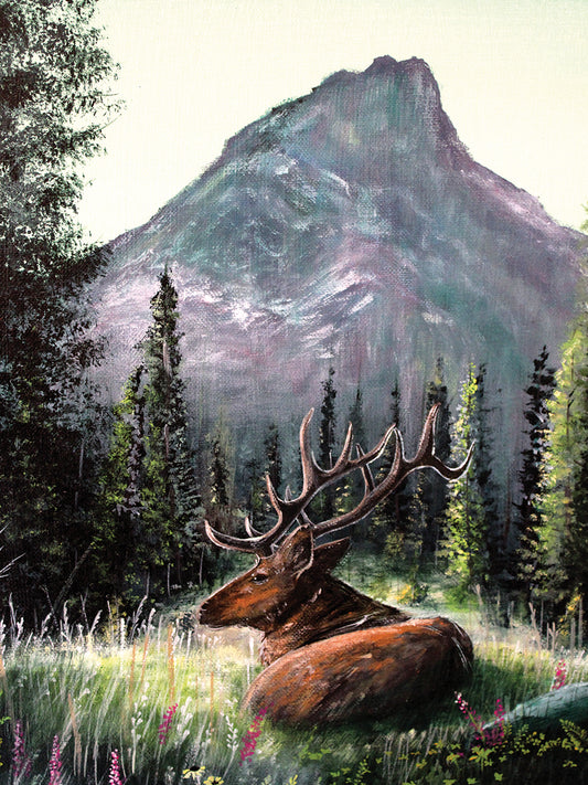Yellowstone Elk Canvas Art