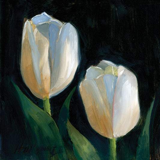 White Tulips Canvas Art