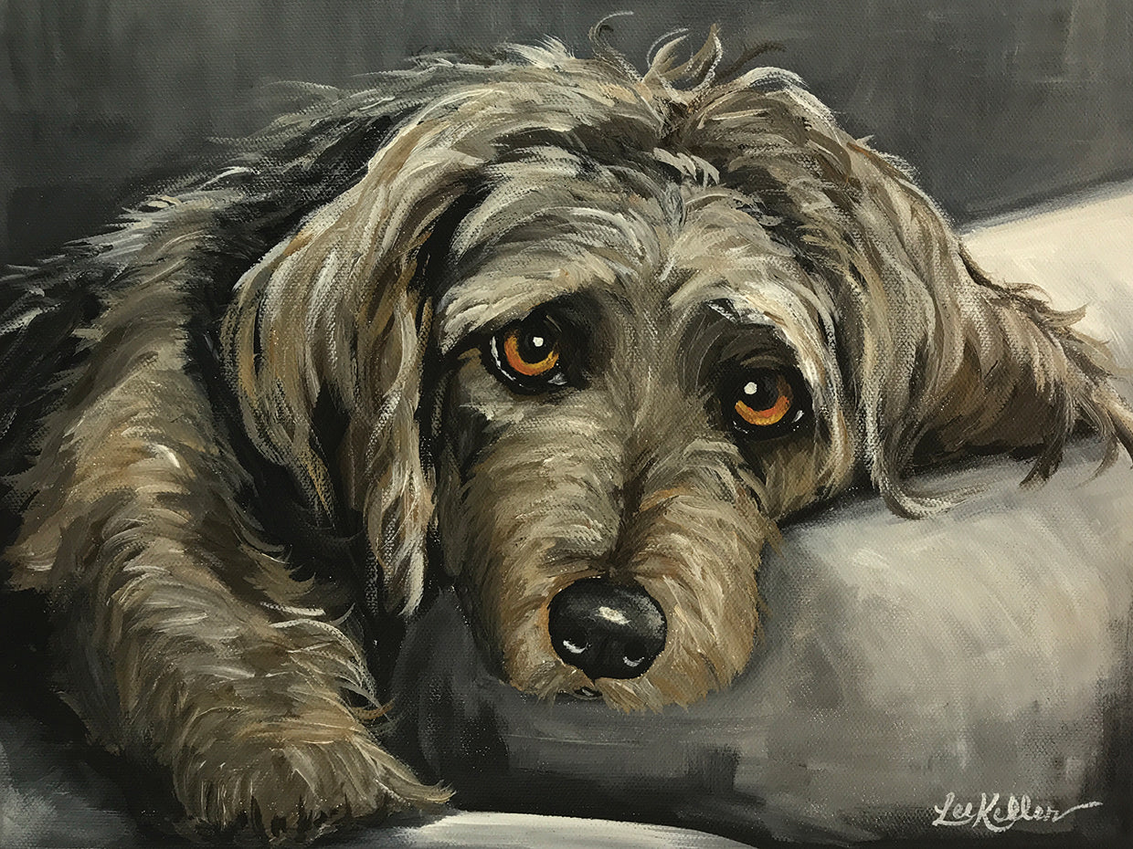 Terrier de mojón Lienzo