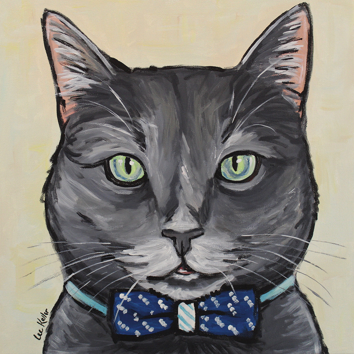 Gato atigrado gris ahumado Lienzo