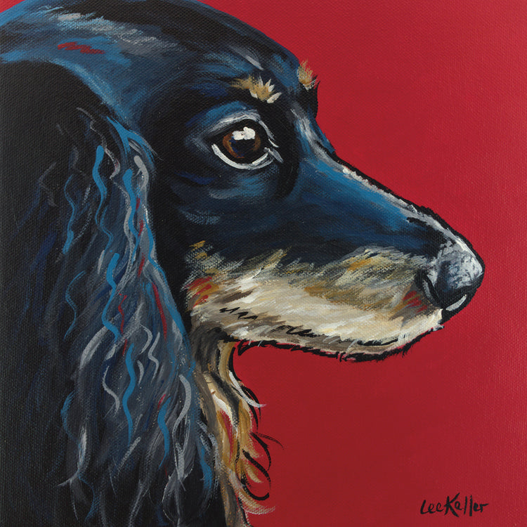 Dachshund expresivo rojo Lienzo