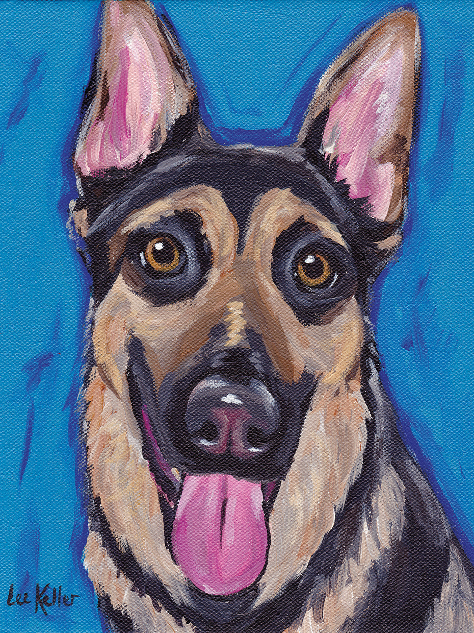 German Shepherd Expressive Blue 2