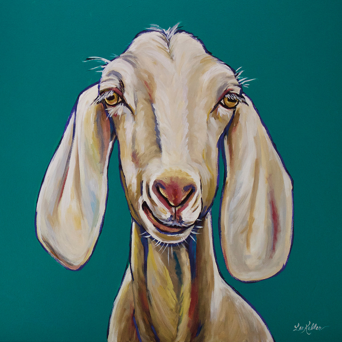 Goat On Teal