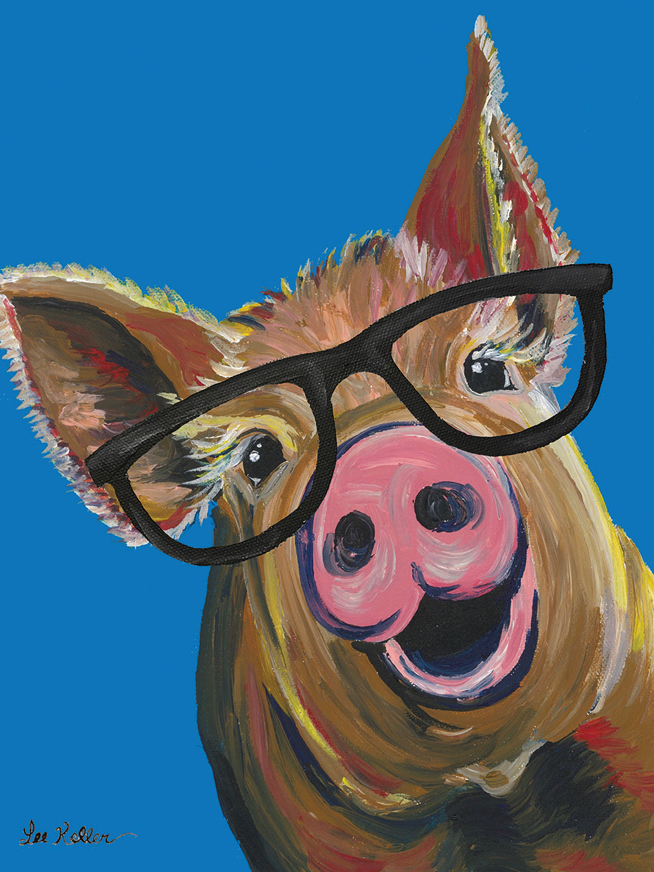 Pig Wilbur Glasses Blue