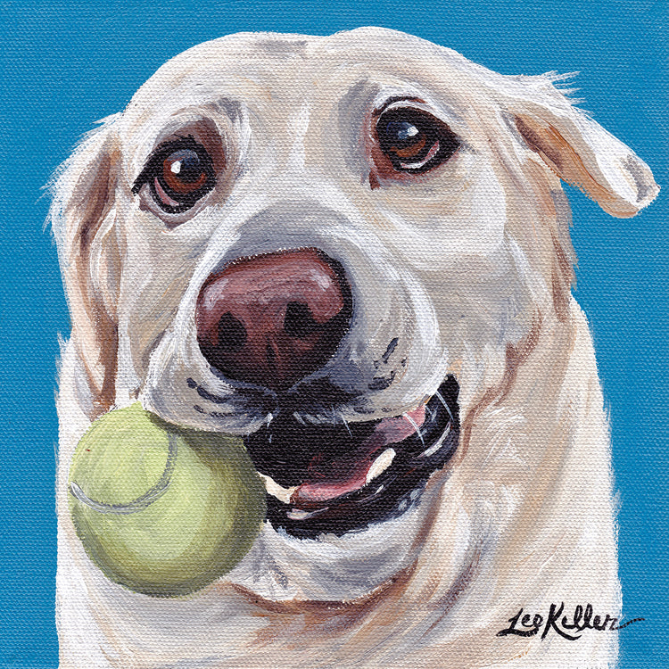 Yellow Lab Ball 2