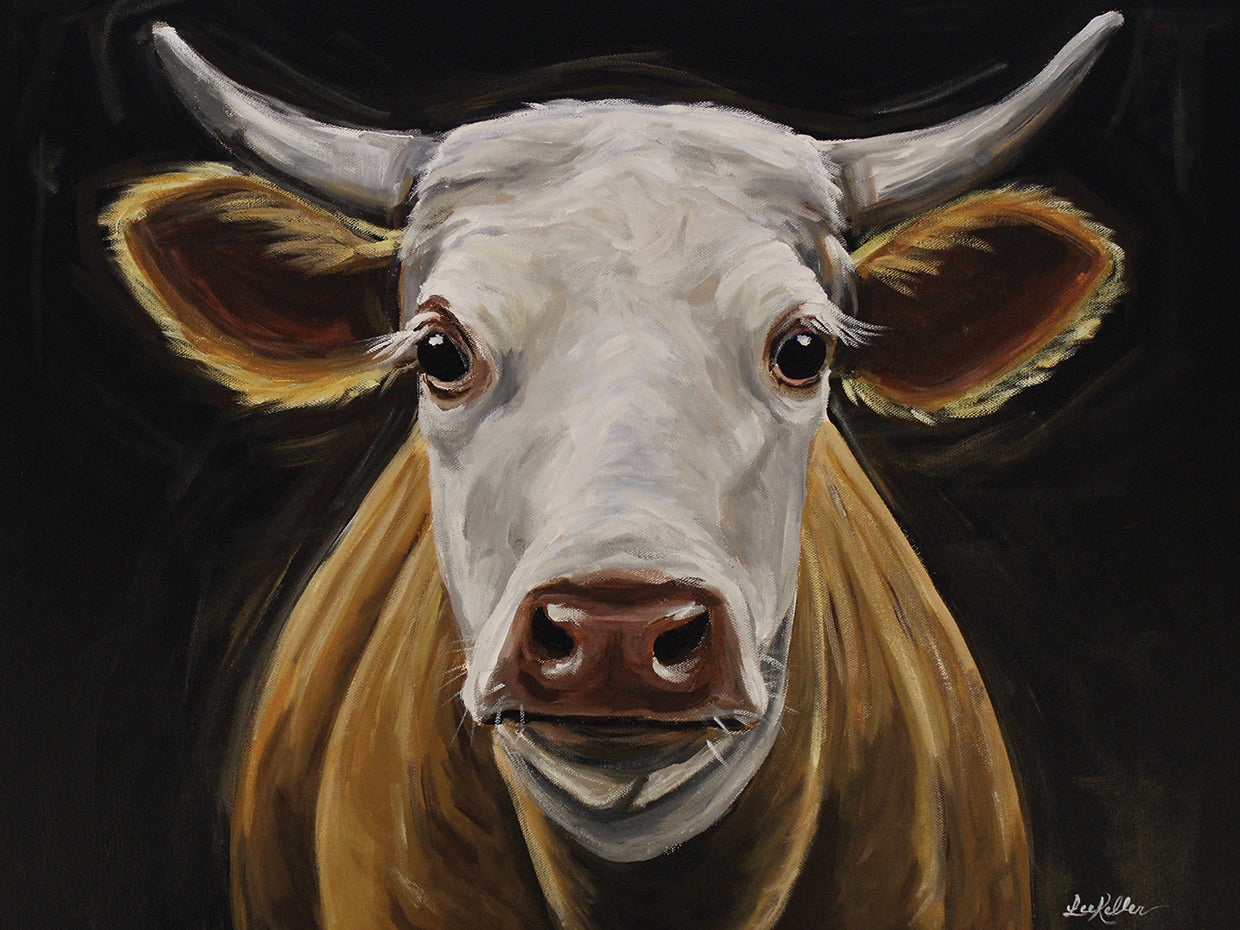 Black Background Cow Tank