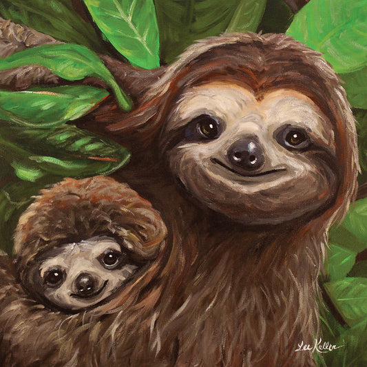 Sloth All Smiles Canvas Print