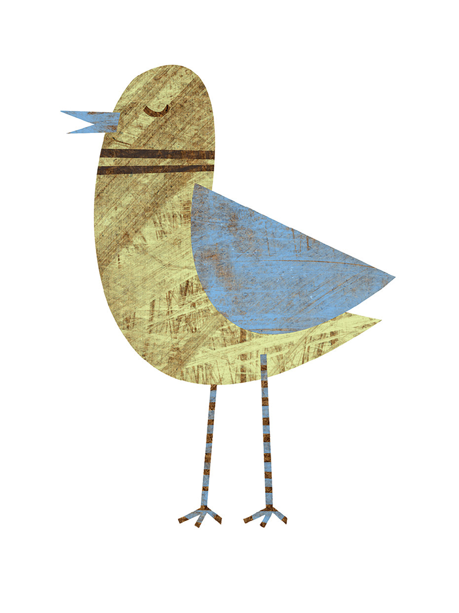 Pájaro de apio de alas azules de cuello anillado Lienzo