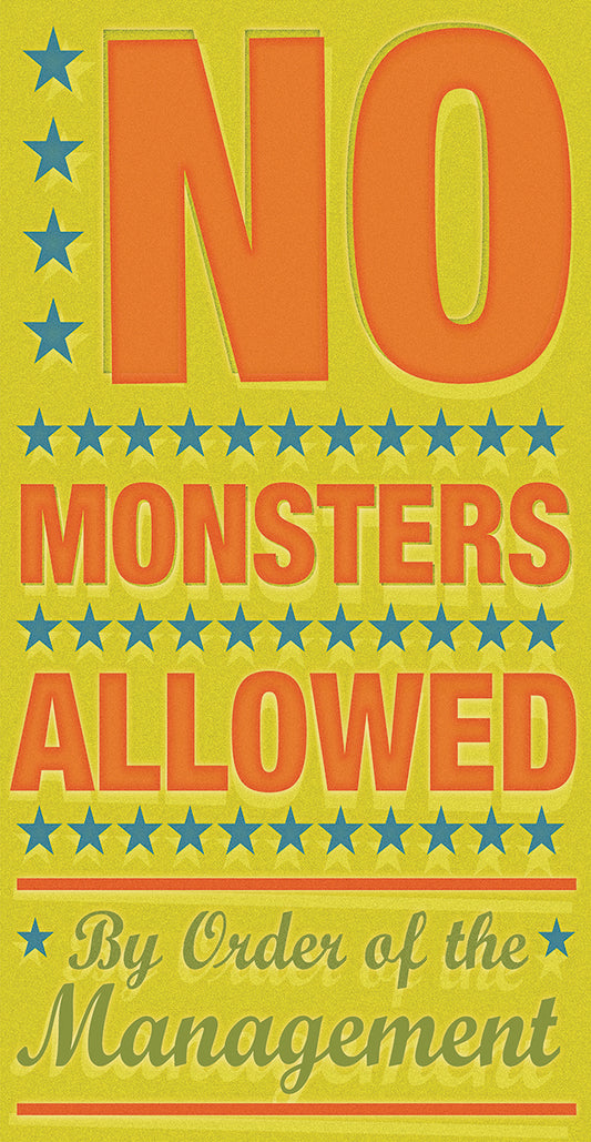 No Monsters Allowed Canvas Print