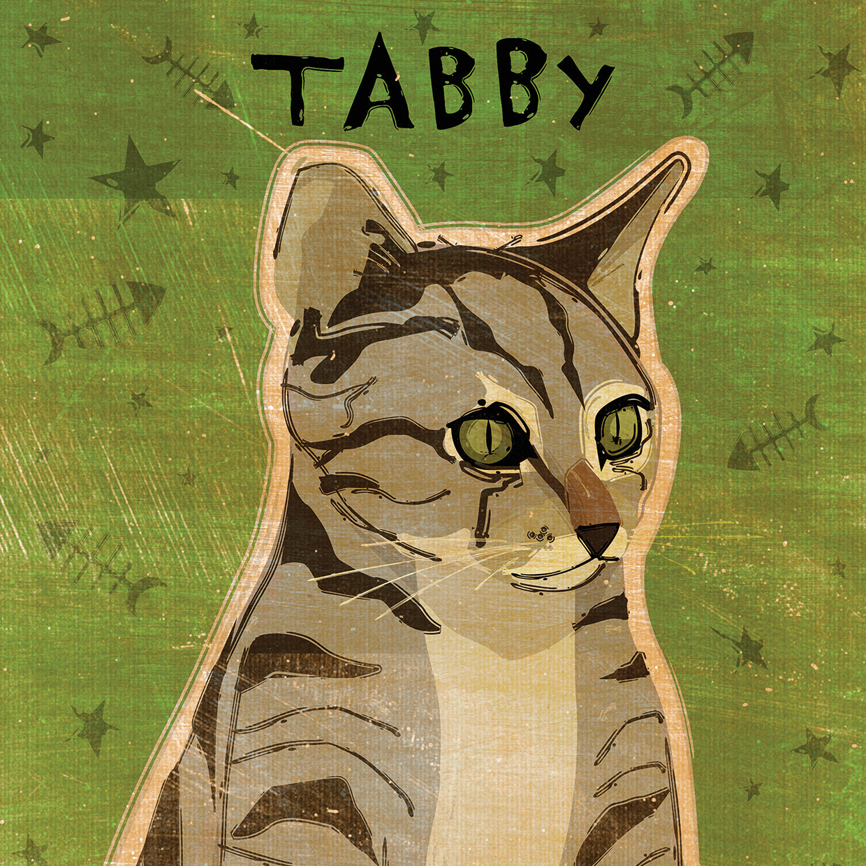 Tabby (gris) Lienzo