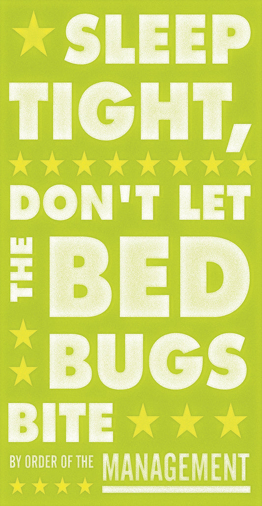 Sleep Tight, Don't Let the Bedbugs Bite (green & white) Canvas Print