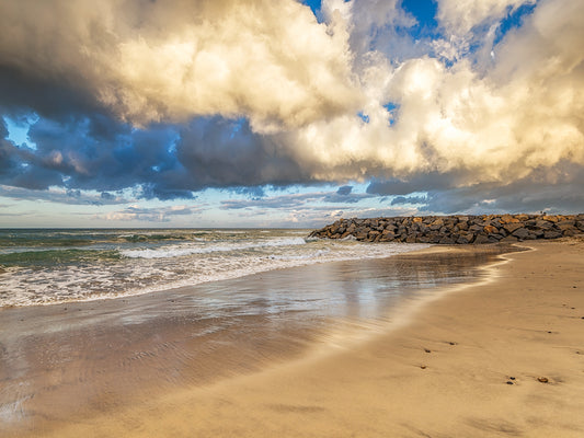 Storm Clouds Above The Jetty Canvas Art