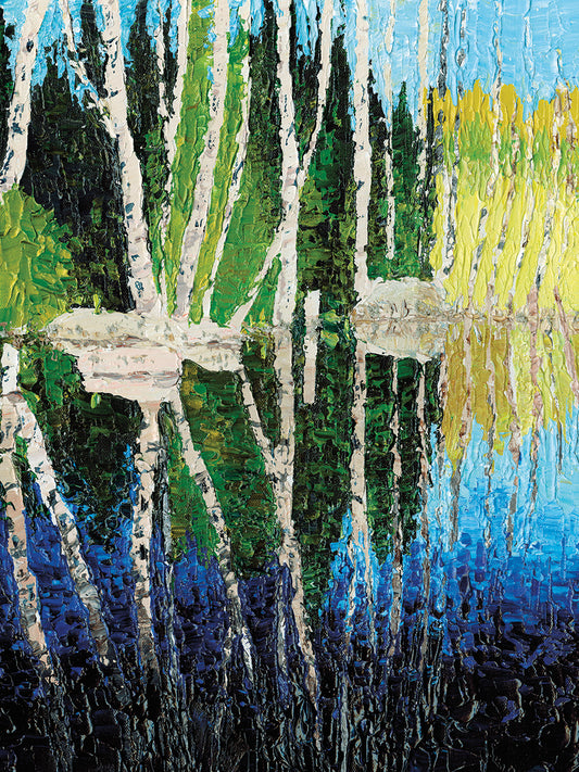 Birch Tree Reflections Canvas Art
