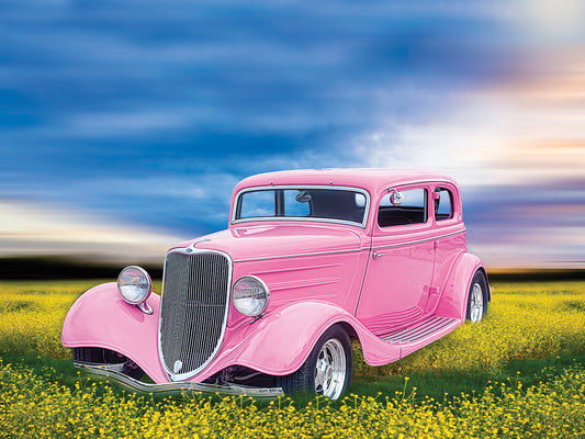 Hot Pink Ford Canvas Art