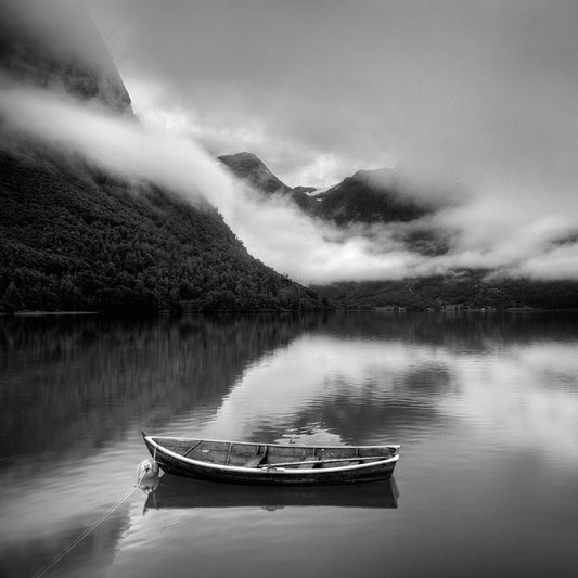 Norway Black and White Photography Canvas Art