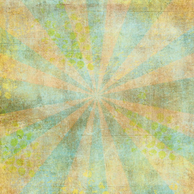 Teal Sunburst Grunge