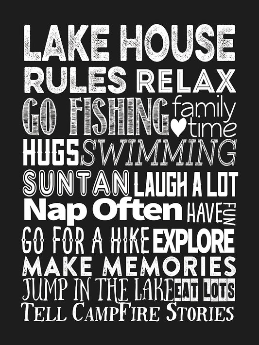 Lake House Rules Canvas Prints