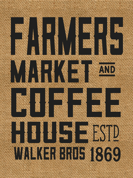 Farmers Market Coffee House Canvas Print
