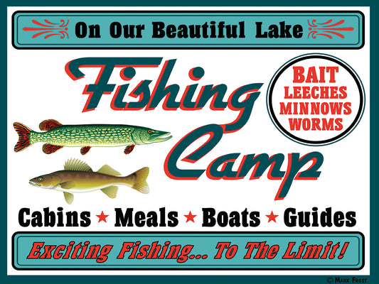 Our Lake Fishing Camp Canvas Print