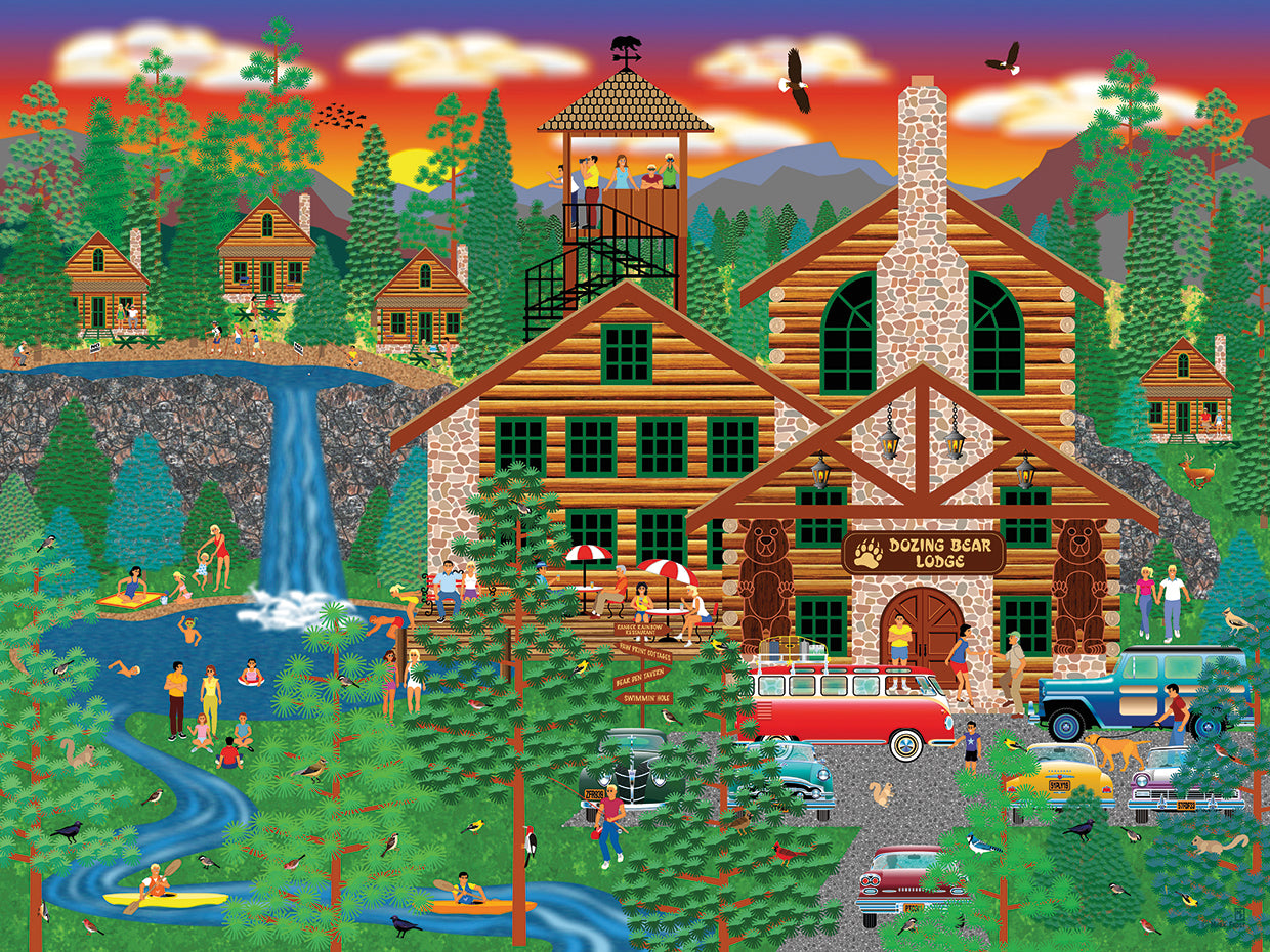 Dozing Bear Lodge Lienzos