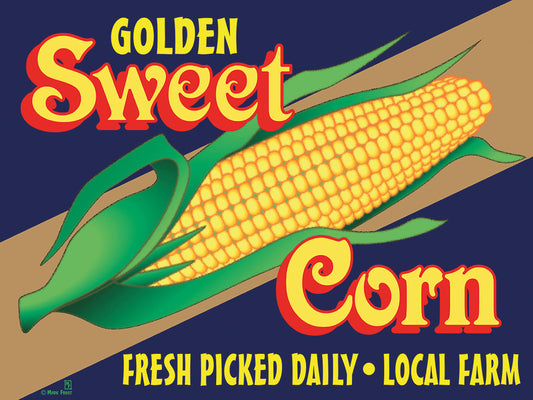 Sweet Corn Crate Label Canvas Print