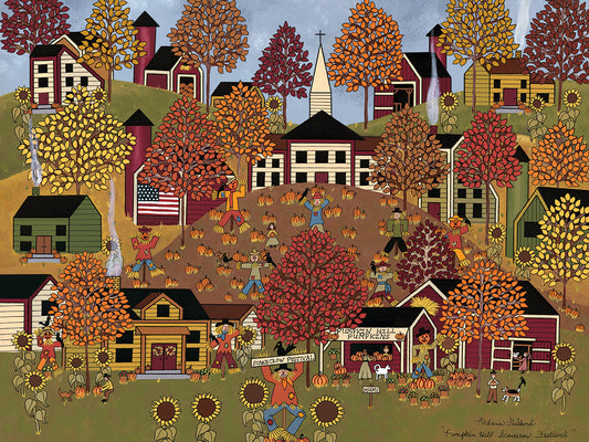 Pumpkin Hill Scarecrow Festival Canvas Art