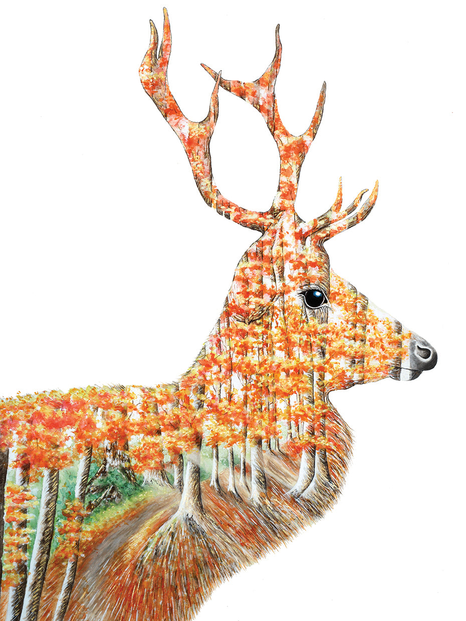 Spirit of the Forest Deer Landscape