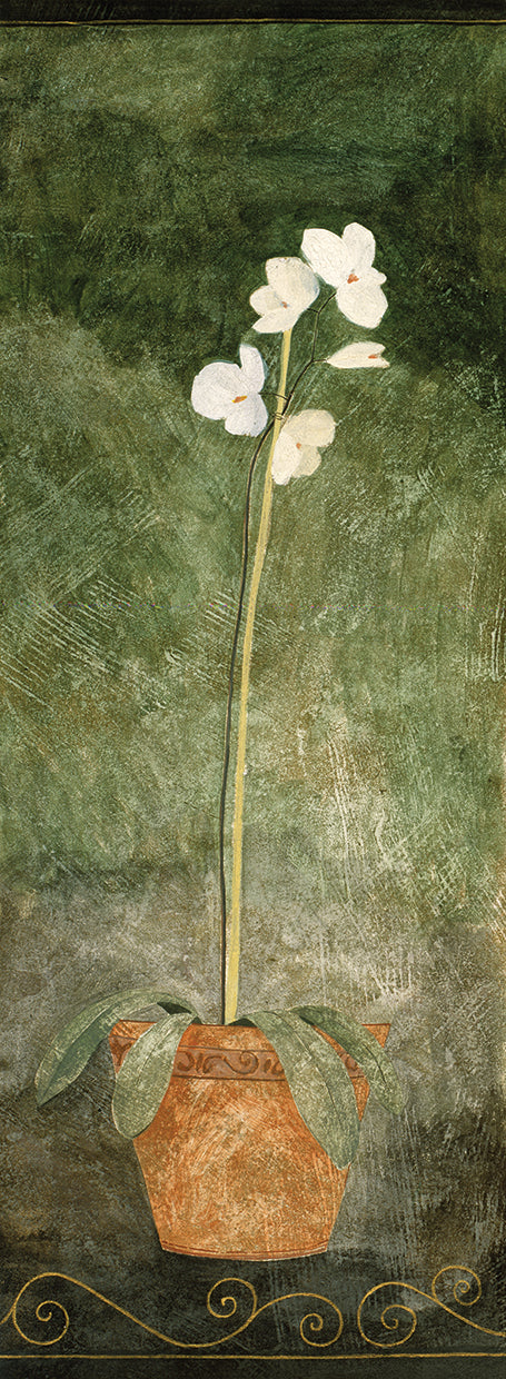 White Flowers in Brown Vase