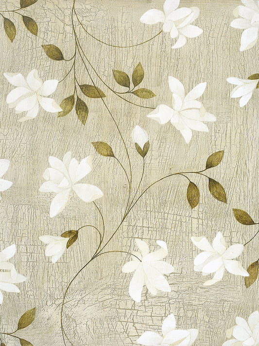 White Flower Pattern Canvas Print