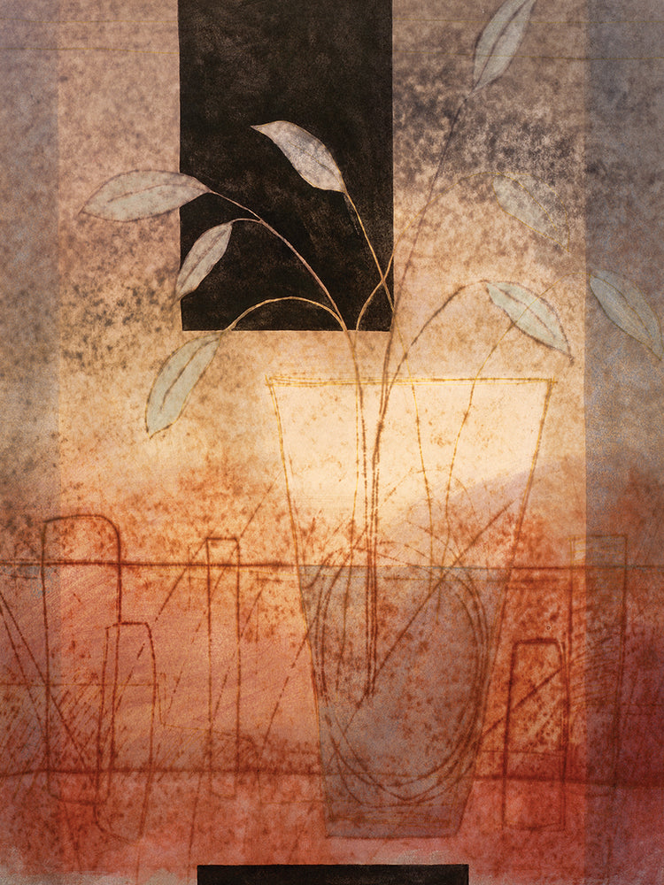 Abstract Flowers on Vessel