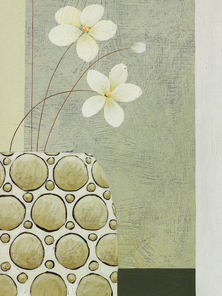 Dotted Vase with white Flowers # 2