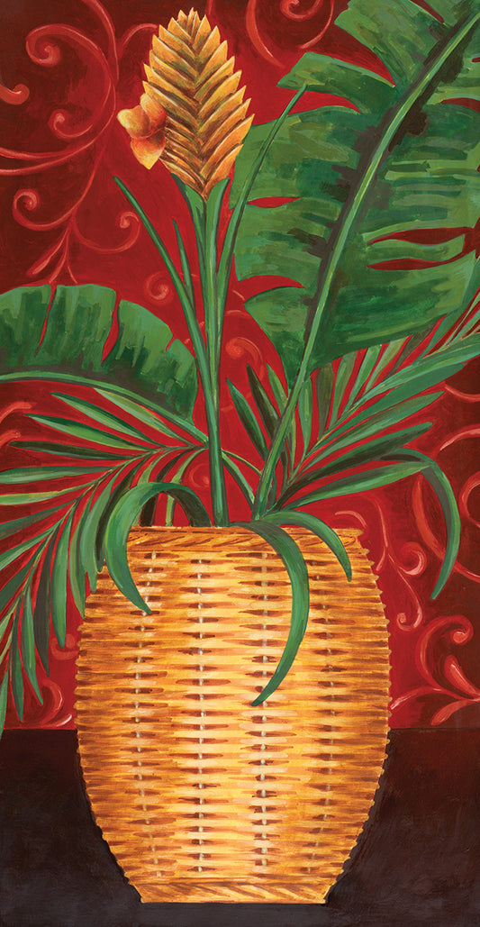 Basket With Orange Canvas Print