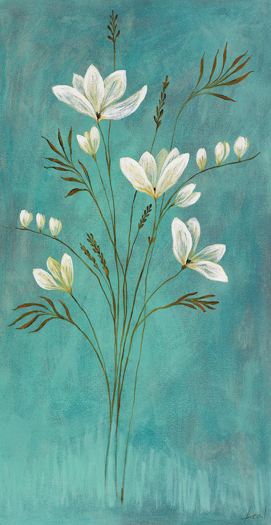 White Flowers Plants Canvas Print