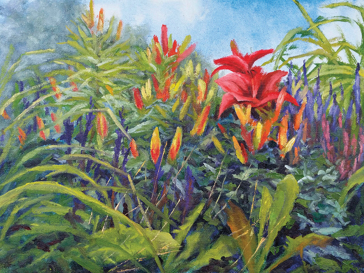 Red and Purple Flowers