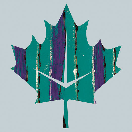 Teal Maple Leaf Canvas Print