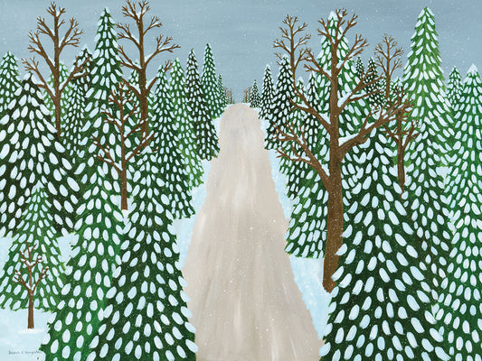 A Winters Walk Canvas Art