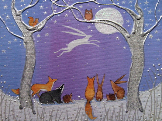 Moon Hare Canvas Art