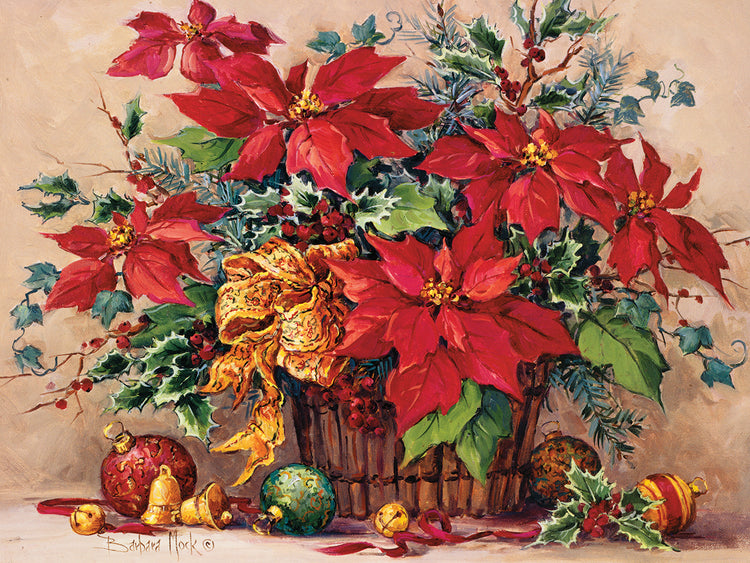 Festive Poinsettia Basket
