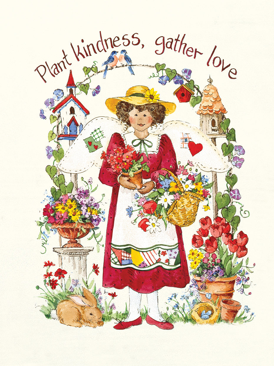 Arte de la lona del ángel de la amabilidad de la planta