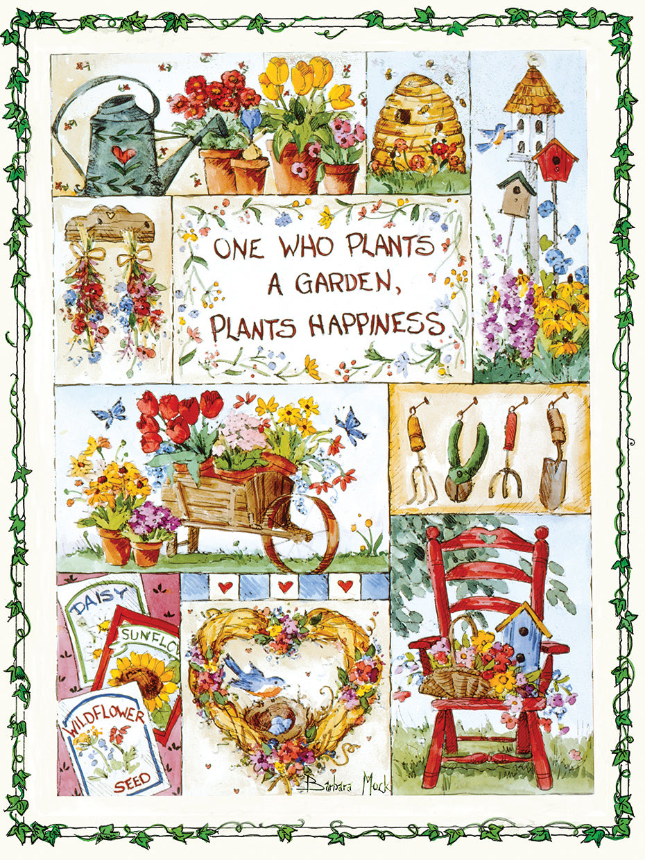 Arte de la lona de la felicidad de la planta