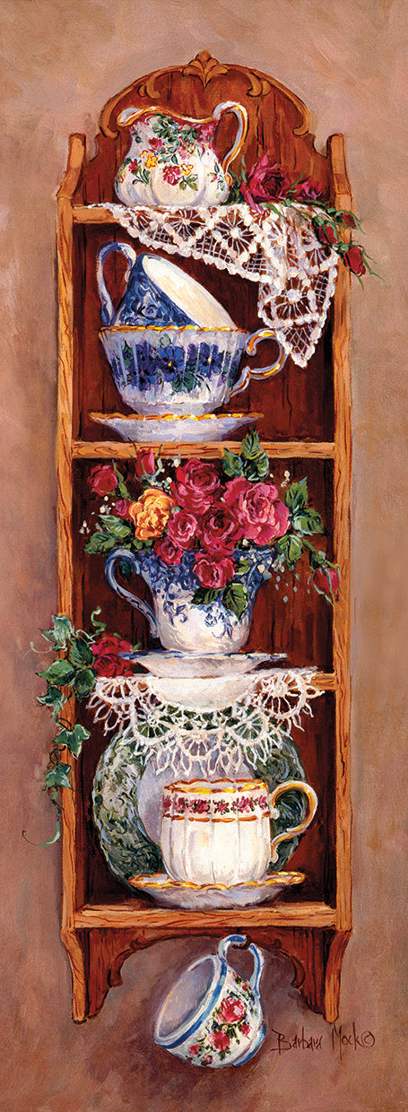 Lienzo de rosas y encaje